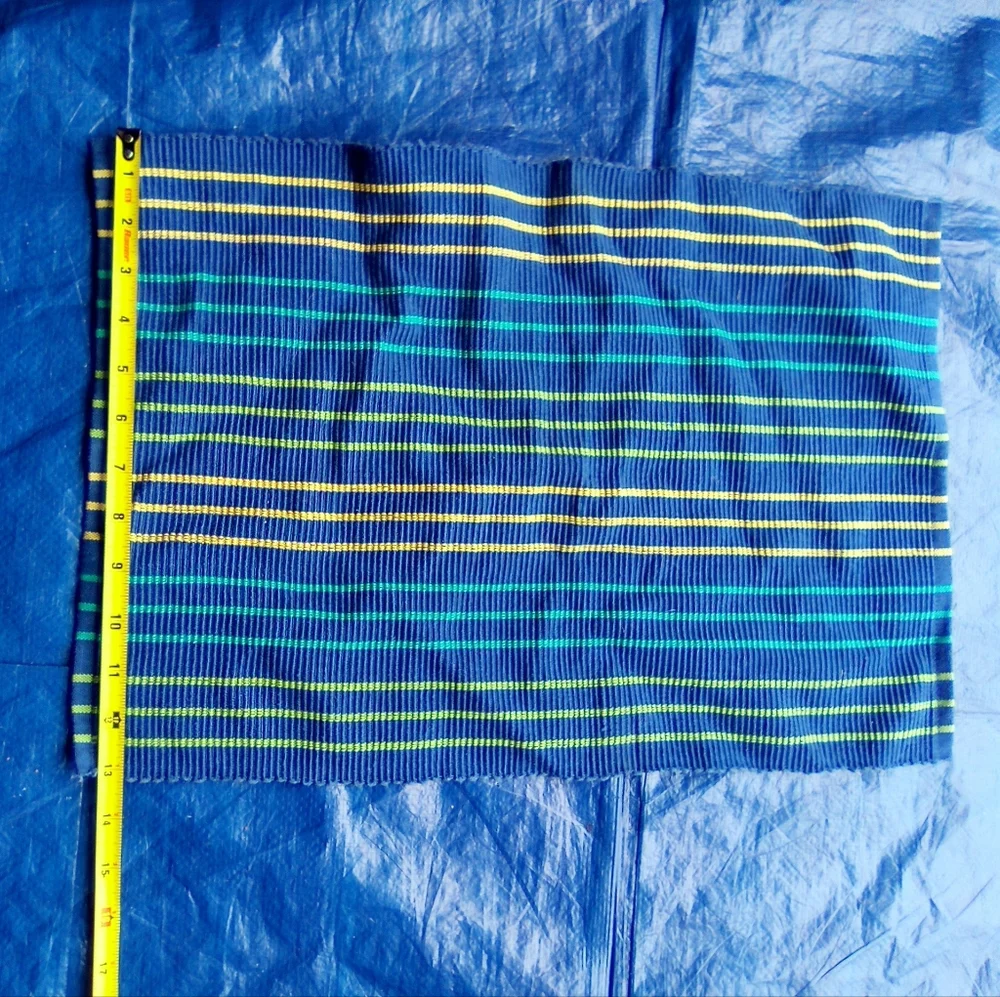 Striped Blue and Yellow Hand Towel